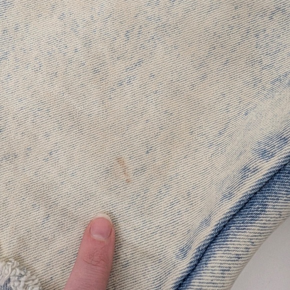 80s Stone Washed Denim Shorts Cut Offs High Rise Bleached Vintage Bermuda - Picture 5 of 12